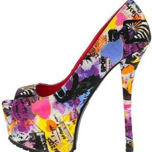 Mutli-Colored Women's Heel Size 8